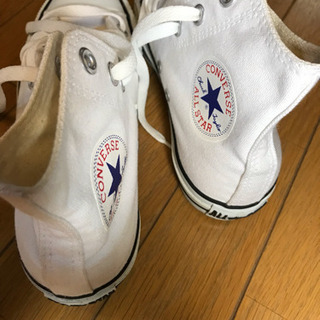 コンバース CONVERSE オールスター ハイカット 白 キャンバス  中古の画像