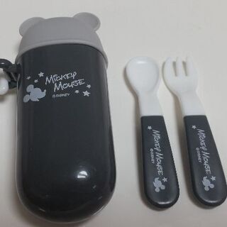 ♪未使用♪【スプーン＆フォーク】お出かけ用★ミッキーマウス