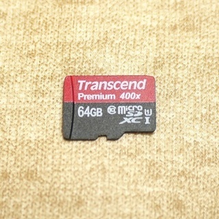 【取引完了】【中古】Transcend microSDXCカード64GB(動作確認・フォーマット済み)の画像