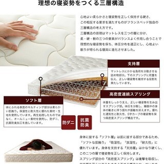 FranceBed　マルチラスポケットコイル　シングル2枚キングサイズの画像