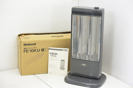 未使用 ナショナル 電気ファンヒーター 取説付き 94年製 首振り 縦型  遠赤外線縦型ヒーター