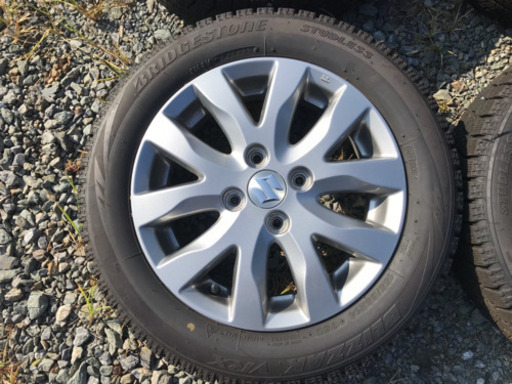 ★2017年製スタッドレスタイヤ BLIZZAK VRX★ワゴンR 純正14インチアルミ付★