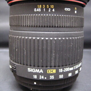 中古品 SIGMA シグマ 一眼レンズ 18-200mm F3.5-6.3 カメラフード付 カメラ 一眼レフの画像