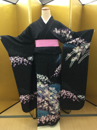 翠山工房 桐屋 辻ヶ花 本振袖 仕立て上がり 正絹長襦袢付き 新品 着物