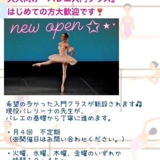 🌷バレエ入門クラス🌷 〜新規オープン✨〜の画像