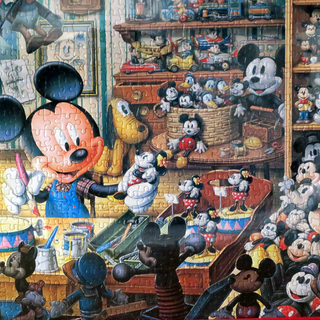 【お越し頂ける方】ジグソーパズル 完成品『ミッキーのおもちゃ工房』1000ピース 額付きの画像