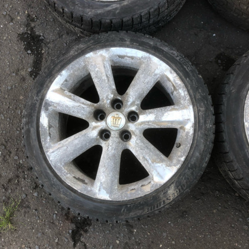 トヨタ クラウン純正 アルミホイール 18×8JJ 5H +50 PCD 114.3 / タイヤ 225/45R18 910 / ジャ