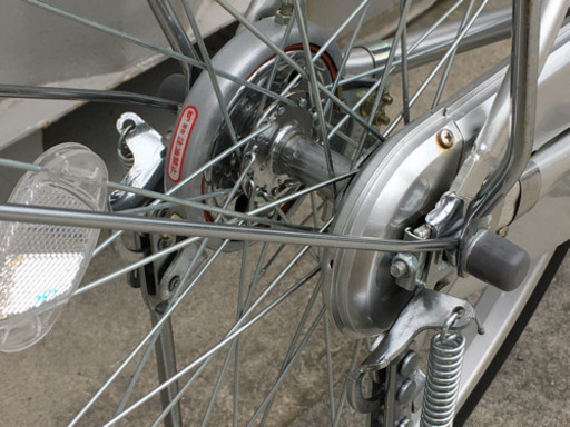 美品！26インチ 自転車 LEDライト◇前かご付き シティサイクル 通学用◇ママチャリ