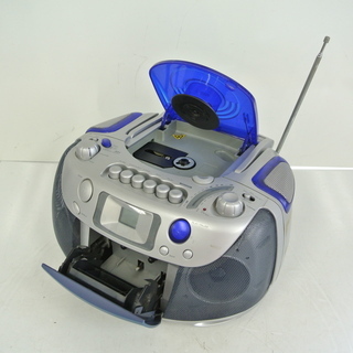 ＣＤラジオ付カセットプレーヤー 単一電池対応 防災に 2002年製 ティーエムセントラル CD-450の画像