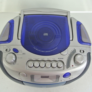 ＣＤラジオ付カセットプレーヤー 単一電池対応 防災に 2002年製 ティーエムセントラル CD-450の画像