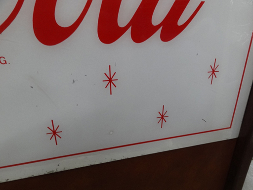 CocaCola/コカコーラ ヴィンテージ アクリルパネル 82.5×58.8㎝ ビンテージ 昭和レトロ 額付 札幌市 豊平区 平岸