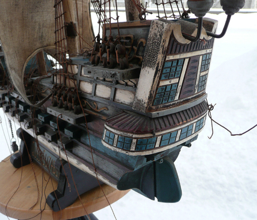 アンティーク QUEEN ELIZABETH/クイーンエリザベス号 船 帆船 模型