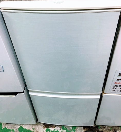 【送料無料・設置無料サービス有り】冷蔵庫 SHARP SJ-14W-W 中古