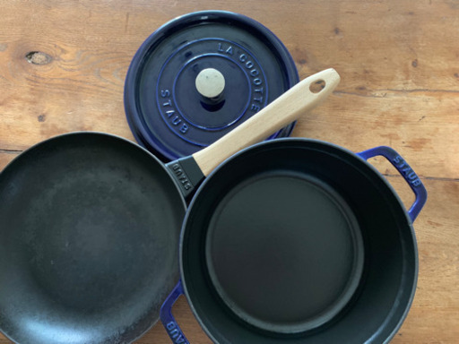 【中古】【送料込】★ストウブ staubお鍋2点セット★