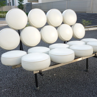 中古美品 リプロダクト マシュマロソファ 二人掛けソファ ハーマンミラー ジョージ・ネルソンの画像