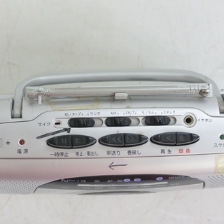 軽くて携帯に便利なラジカセ 単三電池6本対応 ラジオ体操や防災に /ラジオ③の画像