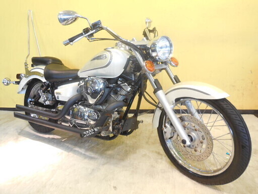 最終売り切り！YAMAHA ドラックスター250 白/ベージュ 現状中古車 即渡し可　全車大幅値下げ　エンジン始動OK　 消費者還元事業対象店舗　在庫入替一掃