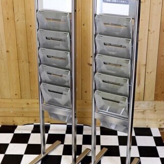 2　first カタログスタンド　5段　2体セット　A4サイズ程...