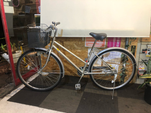 27インチ シティサイクル シルバー