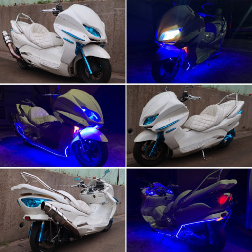 【HONDA フォルツァZ】各パーツ青加工！！圧倒的存在感！！大人気ホワイト！！