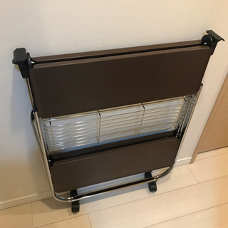 キッチンワゴン　キャスター付き　折りたたみ　ブラウンの画像