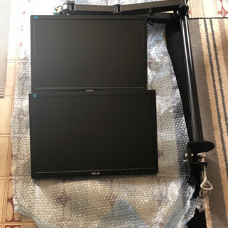 19インチ液晶モニター×2 デスクアーム