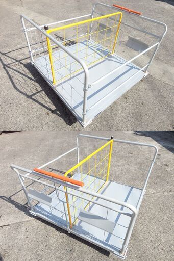 多用途 手押ブレーキレバー付 カゴ台車 最大積載量250Kg /運搬/輸送/ガレージ/ペット/倉庫/店頭/収納