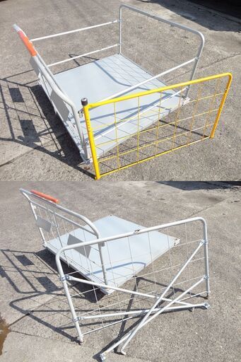 多用途 手押ブレーキレバー付 カゴ台車 最大積載量250Kg /運搬/輸送/ガレージ/ペット/倉庫/店頭/収納