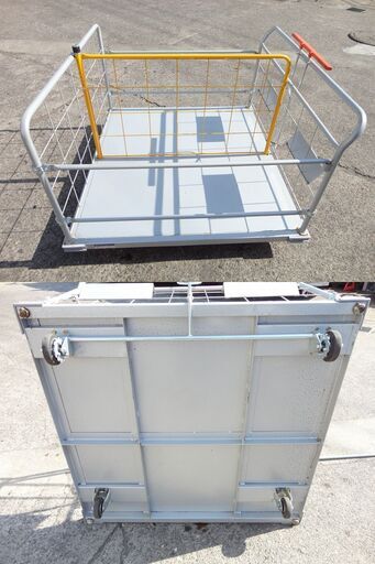 多用途 手押ブレーキレバー付 カゴ台車 最大積載量250Kg /運搬/輸送/ガレージ/ペット/倉庫/店頭/収納