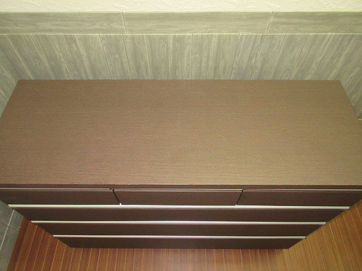 stp-0014　ローチェスト　ダークブラウン　4段　引き出し6杯　収納チェスト　こげ茶　　収納家具　多目的チェスト　タンス　大容量　インテリア　ニトリ