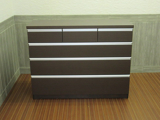 stp-0014　ローチェスト　ダークブラウン　4段　引き出し6杯　収納チェスト　こげ茶　　収納家具　多目的チェスト　タンス　大容量　インテリア　ニトリ