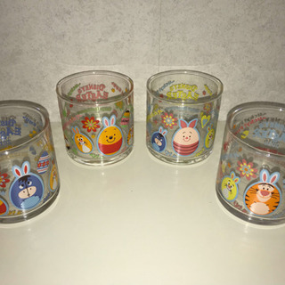 未使用品 ディズニー・イースター ガラスコップ4個セットの画像