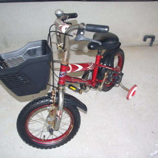 子供用　自転車　補助輪　コマ付　14 インチの画像
