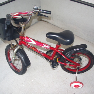子供用　自転車　補助輪　コマ付　14 インチの画像