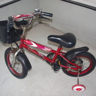 子供用　自転車　補助輪　コマ付　14 インチの画像