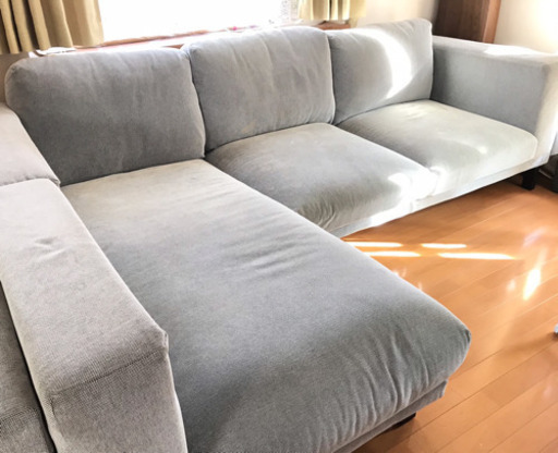 再値下げ！グレーL字型ソファー