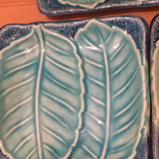500円　昭和レトロ　葉っぱデザインの小皿　５枚セットの画像