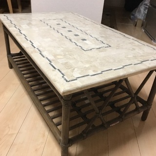 南仏リゾート風家具店カサブランカのリビングラタンテーブル