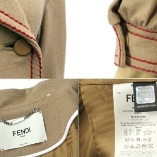 ◆美品◆ 【中古】 フェンディ　FENDI コート レディース　秋冬 IT:38 US:2 茶　ブラウン キャメルの画像