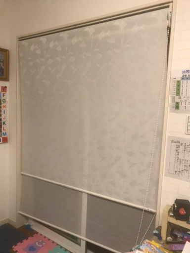 ロールスクリーン柄入り 二重   半額値下げ！