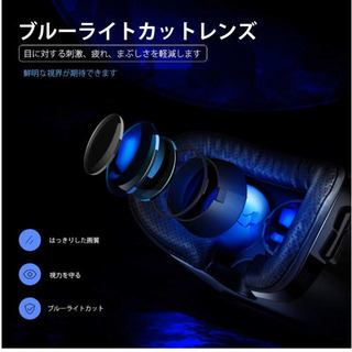 3D VRゴーグル 「イヤホン、Bluetoothコントローラ、日本語説明書付属」 (ブラック)の画像