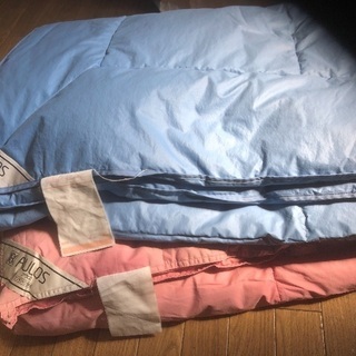 アクリル掛け布団 ブルー、ピンク