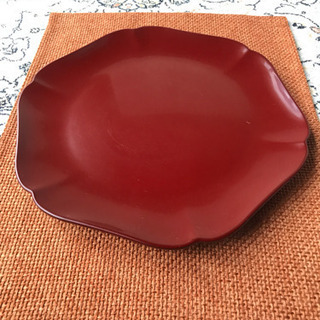 お値下げ　新品   高級花皿3枚セット  輪・花皿セット  古代朱の画像