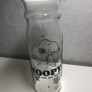 箱なし未使用品 スヌーピー柄耐熱ガラスピッチャーの画像