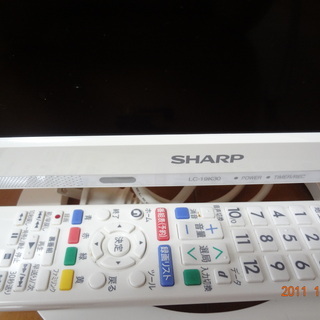 シャープ 19V型 AQUOS ハイビジョン 液晶テレビ 外付HDD対応(裏番組録画) ホワイト LC-19K30-Wの画像