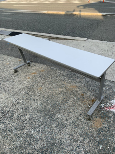 ☆中古品 オカムラ 会議用折りたたみテーブル 1800x450mm☆