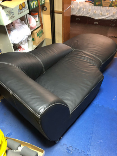 値引き‼️新品未使用保管、1人用本革ソファーベット