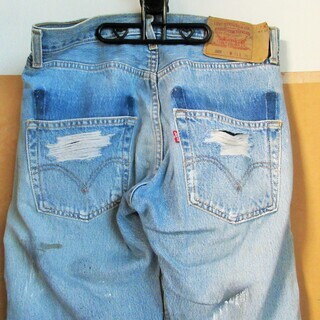 ☆リーバイス Levi's 501 W31 L34 デニム ダメージジーンズ◆ダメージがおしゃれの画像
