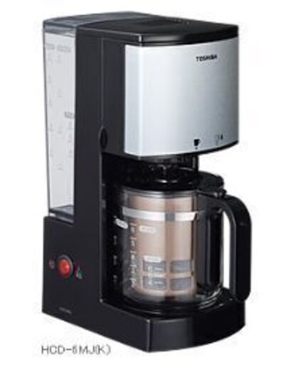 【写真更新】コーヒーメーカー ブラック TOSHIBA 東芝 HCD-6MJ 未使用 新品
