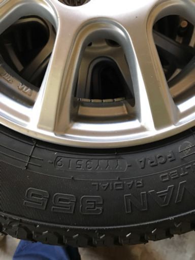 軽トラ アルミ、新車外しタイヤ4本セット